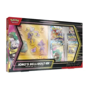 Vista frontal del empaque de la Colección Premium Iono’s Bellibolt ex en español