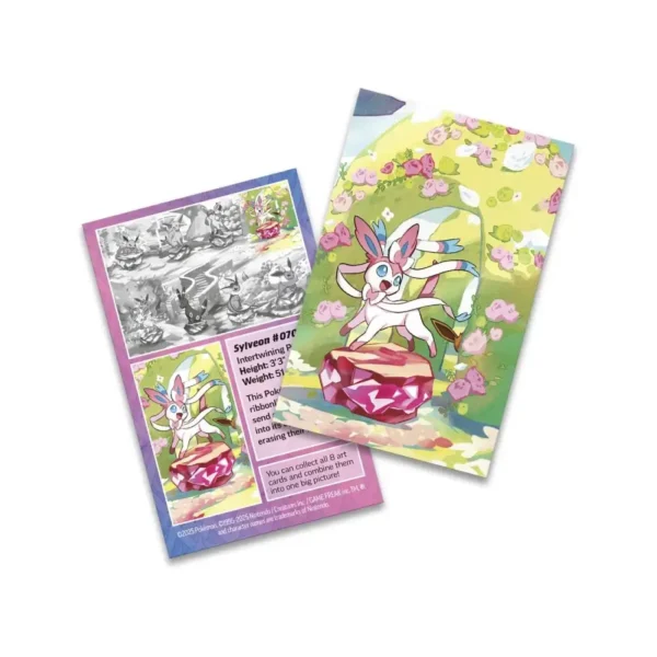 Art card de Sylveon incluida en la Mini Tin de Pokémon TCG Evoluciones Prismáticas