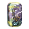 Lata de colección Umbreon de Pokémon TCG Evoluciones Prismáticas con arte y detalles del Pokémon