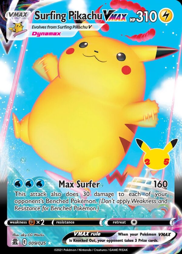 Surfing Pikachu VMAX - 9/025