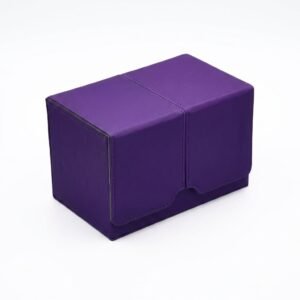 Deck Box PU Leather color Morado para Pokémon TCG - Vista frontal con cierre magnético