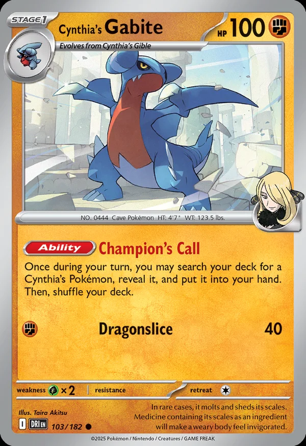 Cynthia's Gabite - 103/182