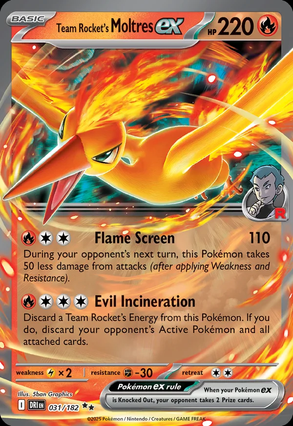 Team Rocket's Moltres ex - 31/182