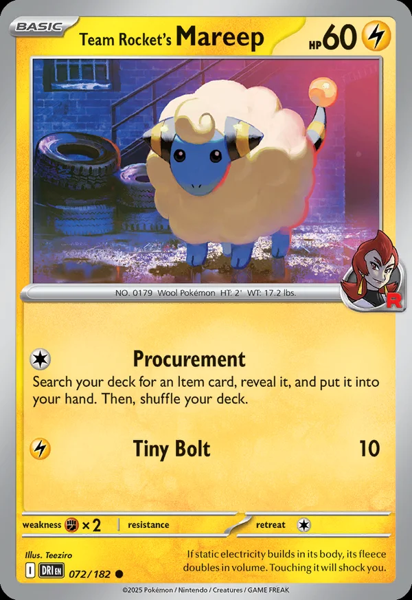 Team Rocket's Mareep - 72/182