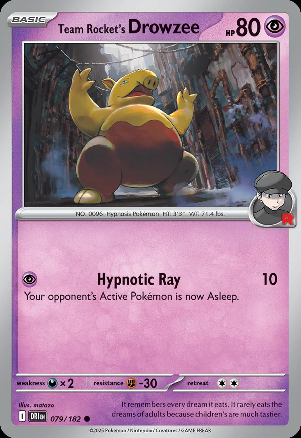 Team Rocket's Drowzee - 79/182