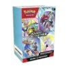 Caja frontal del Pokémon TCG Scarlet & Violet Journey Together Booster Bundle en español, mostrando ilustraciones de Bellibolt ex de Iono, Zoroark ex de N, Zacian ex de Hop y Clefairy ex de Lillie, con el logo "Journey Together" y la indicación de 6 sobres