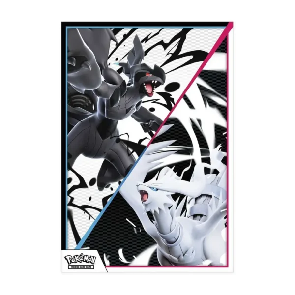 Póster doble de gran tamaño con arte de Reshiram y Zekrom, exclusivo de la colección Unova Poster Collection