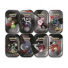 Vista de las ocho Mini Tins coleccionables de Pokémon TCG con arte de la región Unova
