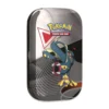 Lata metálica de Pokémon TCG con diseño de Eelektross y Galvantula