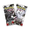 Dos sobres de cartas de Pokémon TCG, uno de Scarlet & Violet: Black Bolt y otro de White Flare