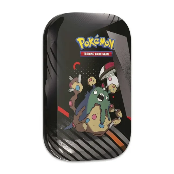 Lata coleccionable con arte de Garbodor y Amoonguss de la serie Unova Mini Tin