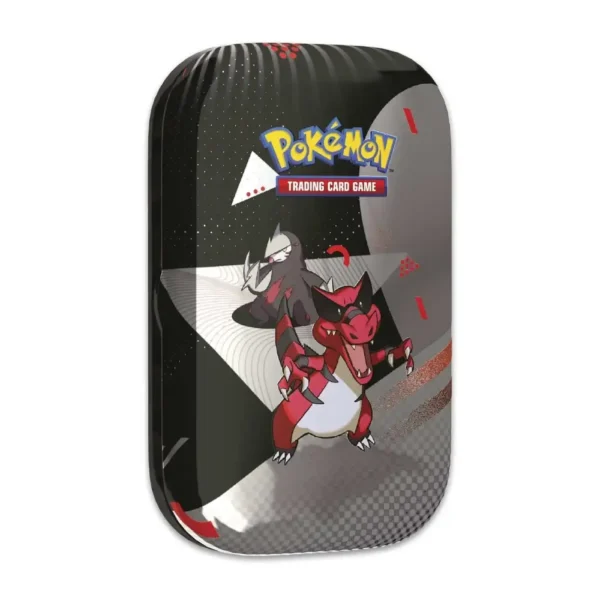Lata coleccionable de Pokémon TCG con diseño de Krookodile y Excadrill
