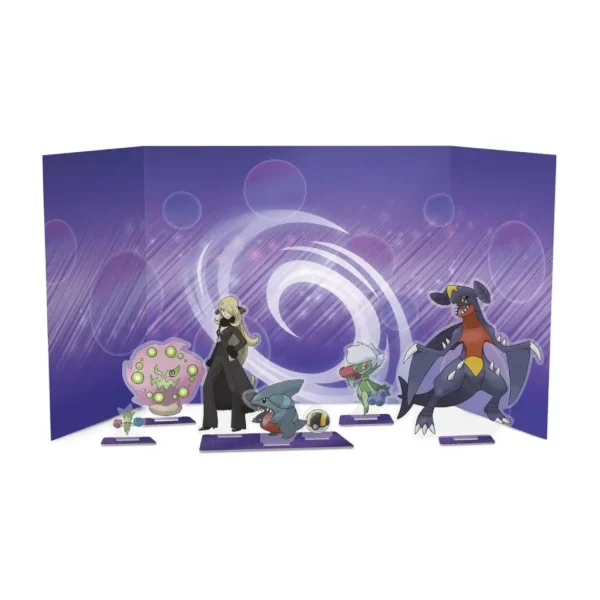 Standees y fondo de exhibición incluidos en la colección.