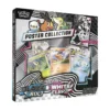 Caja del producto Pokémon TCG: Unova Poster Collection con promos de Snivy, Tepig y Oshawott y sobres de Black Bolt y White Flare