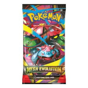 Booster Pack Mega Evolution Pokémon TCG Booster Pack sellado de la colección Pokémon TCG Mega Evolution con Venusaur. Sobres originales con 10 cartas adicionales.
