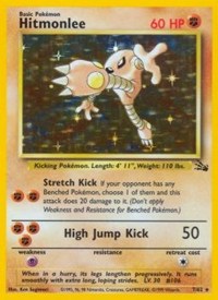 Hitmonlee (7) - 07/62 (FOSSIL) (1st Edition Holofoil)