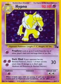 Hypno (8) - 08/62 (FOSSIL) (1st Edition Holofoil)