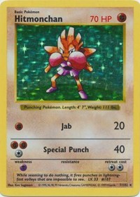 Hitmonchan - 007/102 (BASE SET (SHADOWLESS)) (1st Edition Holofoil)