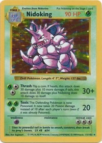 Nidoking - 011/102 (BASE SET (SHADOWLESS)) (1st Edition Holofoil) Nidoking - 011/102 (BASE SET (SHADOWLESS)) (Unlimited Holofoil)