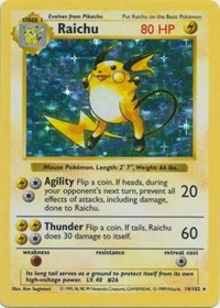 Raichu - 014/102 (BASE SET (SHADOWLESS)) (1st Edition Holofoil)