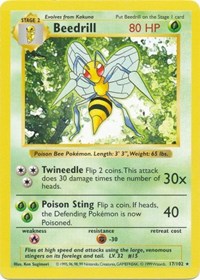 Beedrill - 017/102 (BASE SET (SHADOWLESS)) (1st Edition)