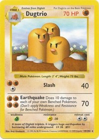 Dugtrio - 019/102 (BASE SET (SHADOWLESS)) (1st Edition)