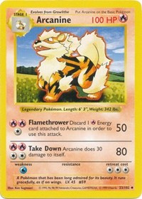 Arcanine - 023/102 (BASE SET (SHADOWLESS)) (1st Edition)