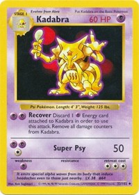 Kadabra - 032/102 (BASE SET (SHADOWLESS)) (1st Edition)