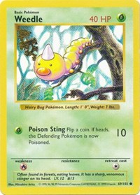 Weedle - 069/102 (BASE SET (SHADOWLESS)) (1st Edition)