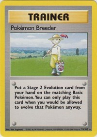 Pokemon Breeder - 076/102 (BASE SET (SHADOWLESS)) (1st Edition)