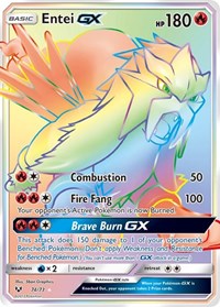 Entei GX (Secret) - 74/73 (SHINING LEGENDS) (Holofoil)