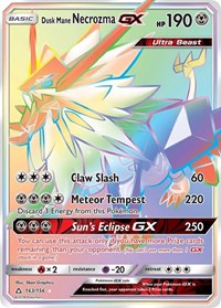 Dusk Mane Necrozma GX (Secret Rare) - 163/156 (SM - ULTRA PRISM) (Holofoil)