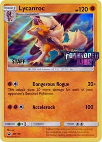 Lycanroc - SM118 (Prerelease) [Staff] - SM118 (SM PROMOS) (Holofoil)