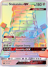 Stakataka GX (Secret) - 176/168 (SM - CELESTIAL STORM) (Holofoil)