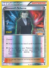 Giovanni's Scheme - 138/162 (Regional Championships) [Staff] - 138/165 (LEAGUE & CHAMPIONSHIP CARDS) (Reverse Holofoil)