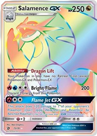 Salamence GX (Secret) - 73/70 (DRAGON MAJESTY) (Holofoil) Salamence GX (Secret) - 73/70 (DRAGON MAJESTY) (Holofoil)