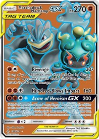 Marshadow & Machamp GX (198) (Full Art) - 198/214 (SM - UNBROKEN BONDS) (Holofoil)