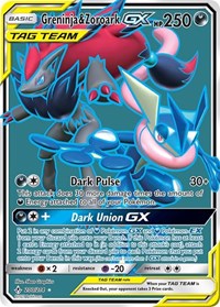 Greninja & Zoroark GX (200) (Full Art) - 200/214 (SM - UNBROKEN BONDS) (Holofoil)
