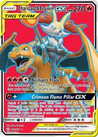 Charizard & Braixen GX (Full Art) - 212/236 (SM - COSMIC ECLIPSE) (Holofoil)