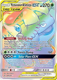 Venusaur & Snivy GX (Secret) - 249/236 (SM - COSMIC ECLIPSE) (Holofoil)