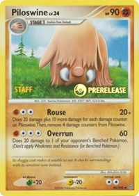 Piloswine - 46/100 (Prerelease) [Staff] - 46/100 (NINTENDO PROMOS) (Normal)