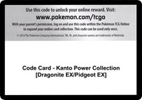 Code Card - Kanto Power Collection [Dragonite EX/Pidgeot EX] -  (XY - EVOLUTIONS) (Normal)