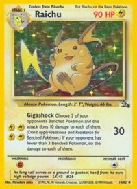 Raichu (14) - 14/62 (FOSSIL) (1st Edition Holofoil)