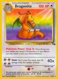Dragonite (19) - 19/62 (FOSSIL) (1st Edition)