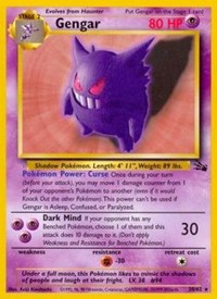 Gengar (20) - 20/62 (FOSSIL) (1st Edition)