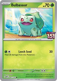 Bulbasaur - 001/165 (Best Buy Exclusive) - 001/165 (MISCELLANEOUS CARDS & PRODUCTS) (Reverse Holofoil)