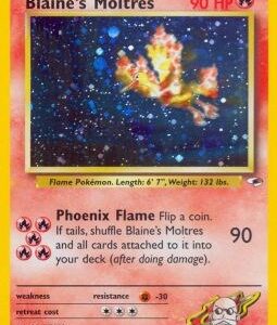Blaine's Moltres - 001/132 (GYM HEROES) (1st Edition Holofoil)
