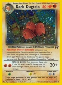 Dark Dugtrio (6) - 06/82 (TEAM ROCKET) (1st Edition Holofoil)