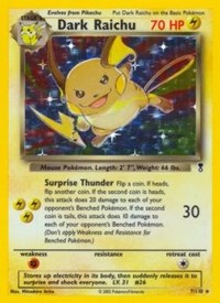 Dark Raichu - 007/110 (LEGENDARY COLLECTION) (Reverse Holofoil)