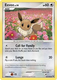 Eevee (62) - 62/100 (MAJESTIC DAWN) (Reverse Holofoil)